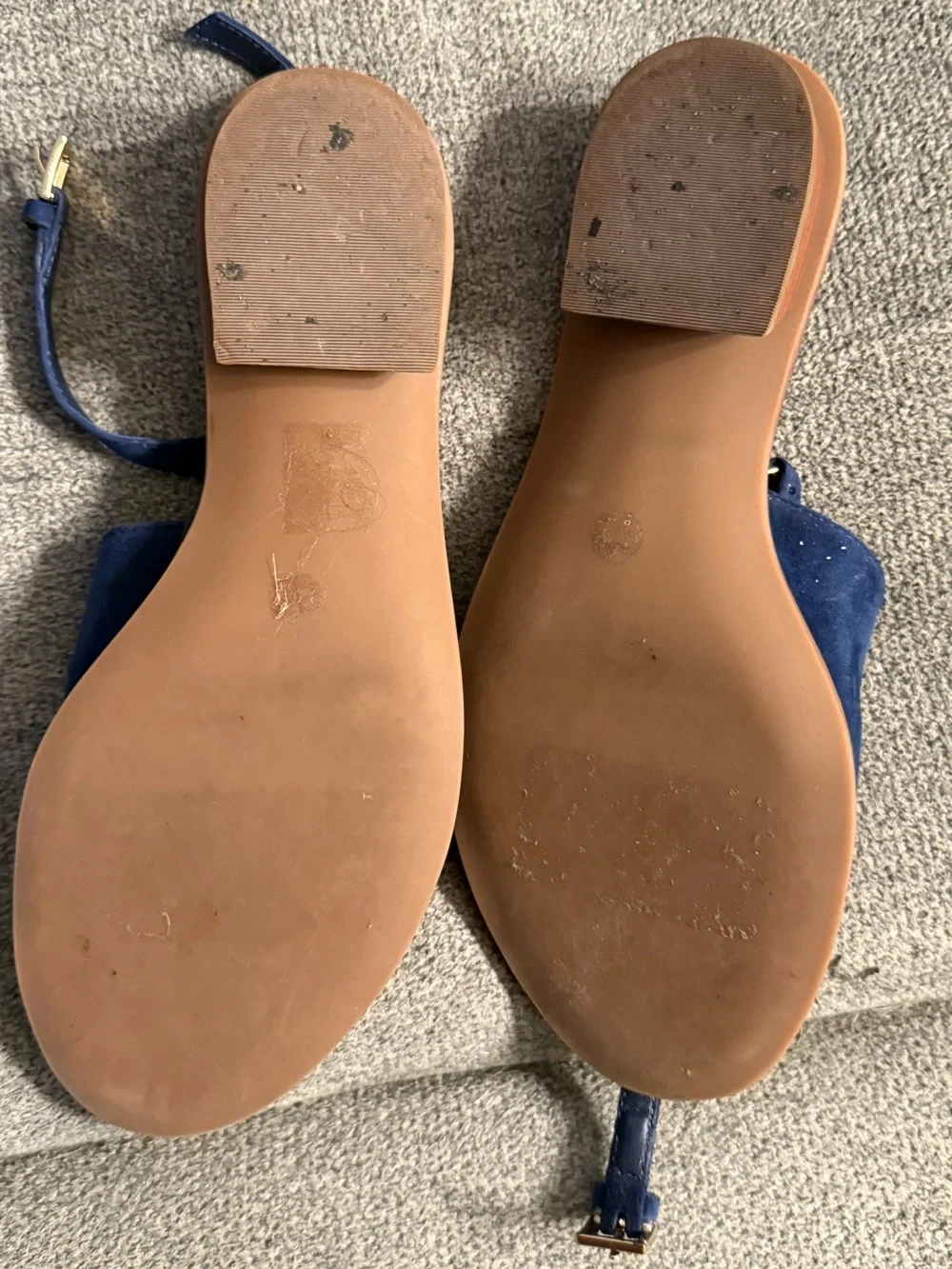 Tory Burch Navy Suede Slide Sandals 7 1/2
